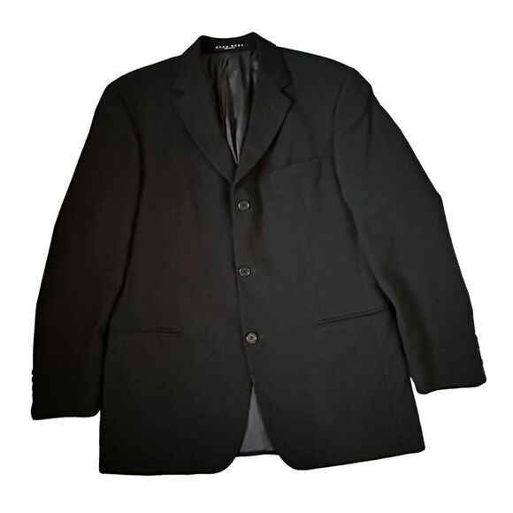 Hugo Boss ~ Made in USA ~ Mens Black Wool Blazer ~ size 42R - Picture 1 of 14